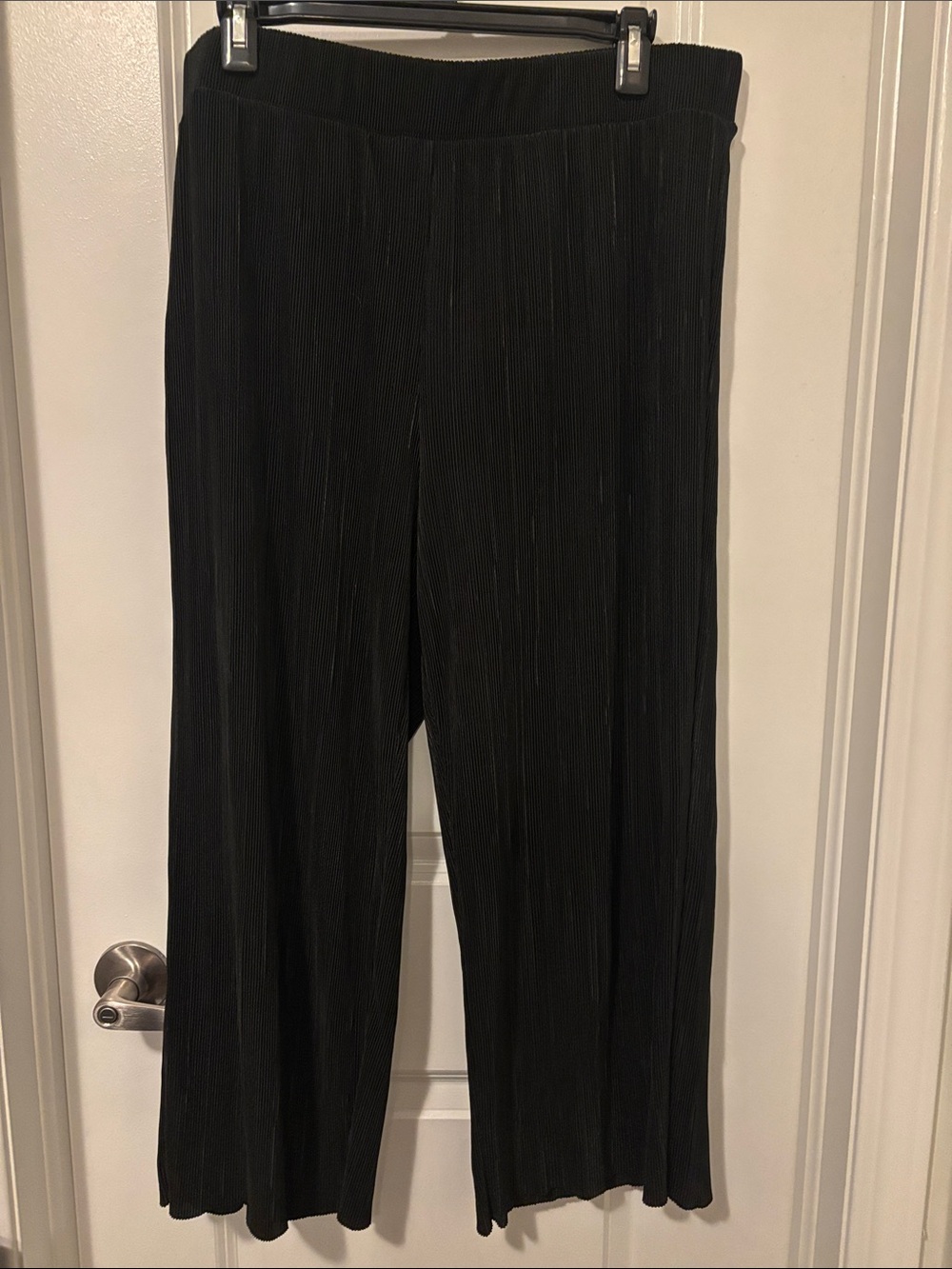 Cyrus Black Pleated Wide-Leg Pants